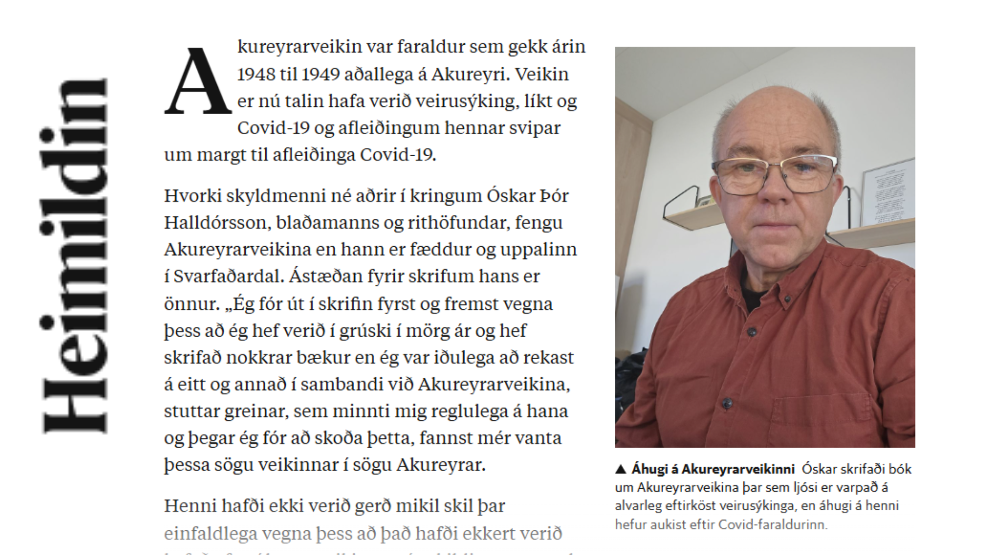 Mynd af grein með óskari