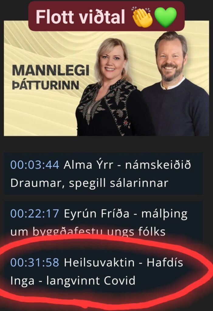 Hafdís Inga á Heilsuvaktinni í Mannlega þættinum á RÚV