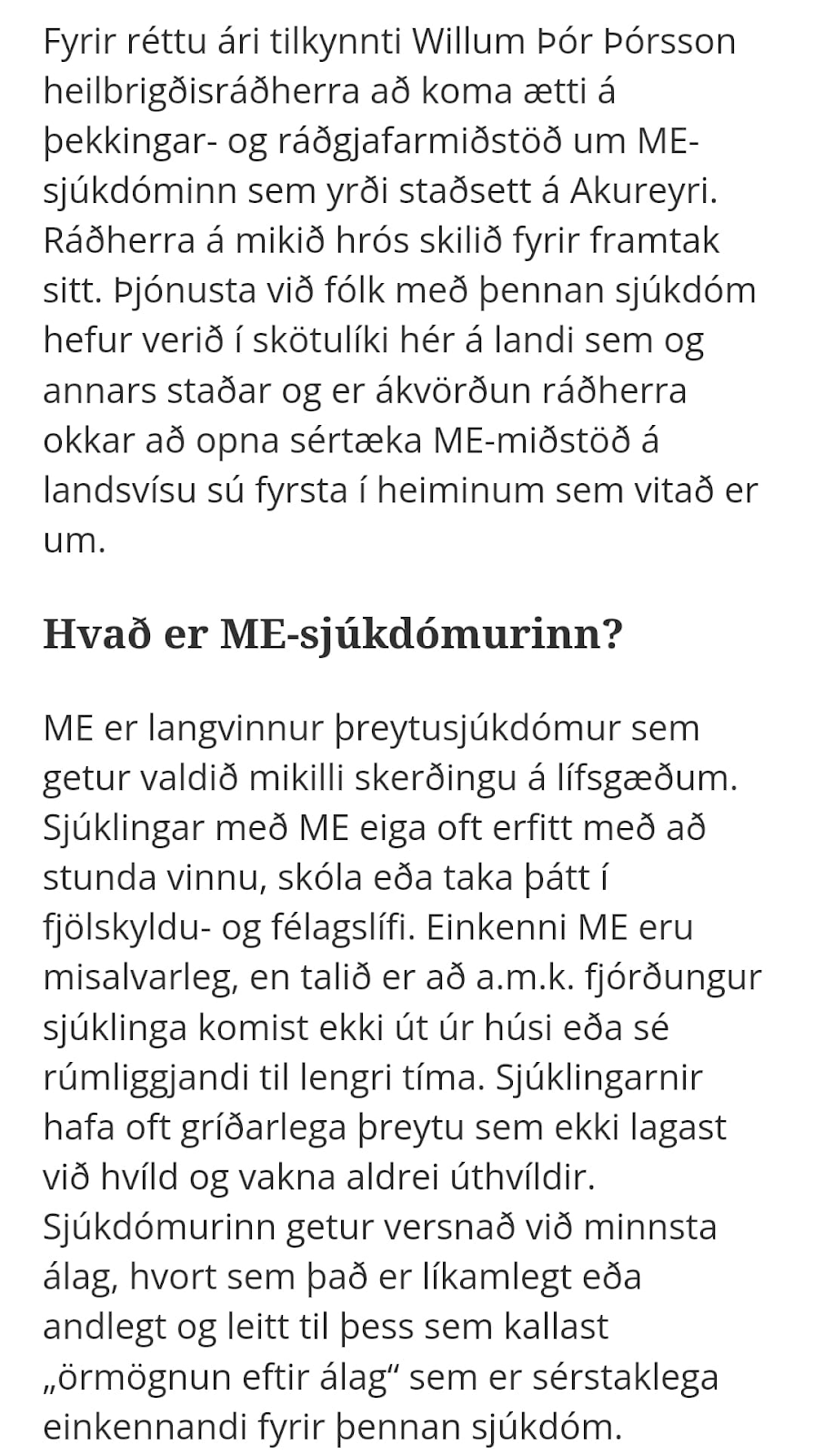 Skjáskot af aðsendri frétt frá 11. maí 2024 á mbl.is eftir Friðbjörn Sigurðsson