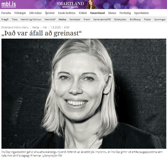 Skjámynd af frétt á mbl